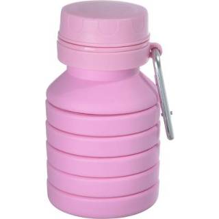 👉 Opvouwbaar waterflesje roze siliconen active S001 opvouwbare waterfles telescopische mondwaterbeker koffiekopje (roze)
