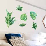 Koelkast groene active Zomer tropische plant bladeren woonkamer tv muur kast decoratieve muurstickers