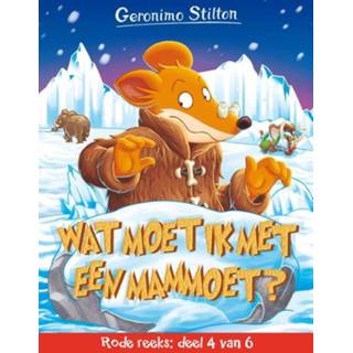 👉 Rode Wat moet ik met een mammoet. reeks deel 4, Stilton, Geronimo, Hardcover 9789085923701