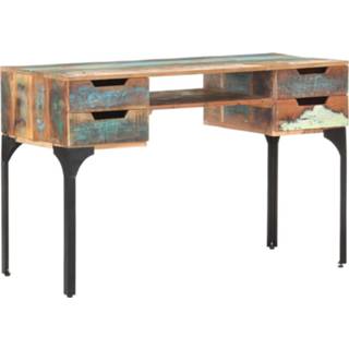 👉 Bureau hout active 118x48x75 cm massief gerecycled 8720286069653