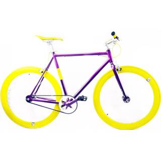 👉 Fiets paars geel NoLogo Fixie