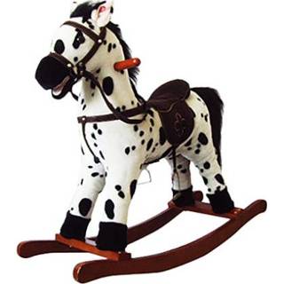 👉 Hobbel paard zwart jongens wit Knorr® speelgoed hobbelpaard Appaloosa zwart/wit 4049491405051