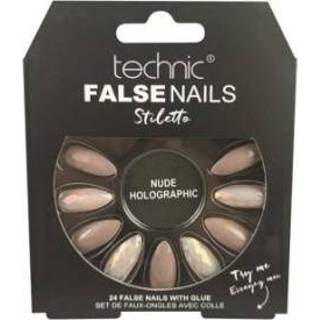 Stiletto Technic False Nails Nude Holographic 24 st 5021769201366