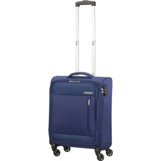 👉 Spinner polyester cijferslot blauw American Tourister Heat Wave 55 Combat Navy 5400520033796