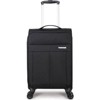 👉 Spinner zwart polyester TSA slot Decent D-Upright Handbagage 55 Black 8717524858360