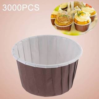 👉 Cupcake bruin active 3000 PCS Ronde Lamineercake Cup Muffin Cases Chocolade Liner Bakbeker, Afmetingen: 5 x 3,8 3 cm (Bruin)