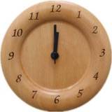 👉 Wekker houten active Eenvoudige huisstudie Massief decoratieve beukenhouten voor het bed (ronde figuur)