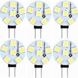 👉 Wit SMD 6pcs 1.5 W 2-pins LED-lampen 60-80 lm G4 T 6 LED-kralen 5050 Decoratief Warm 12 V miniinthebox