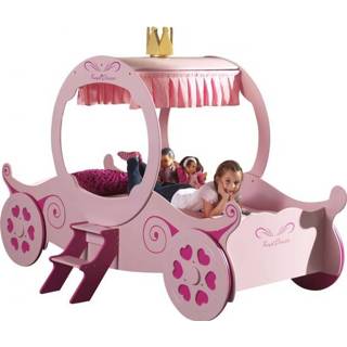 👉 Roze Vipack Princess Kate Car Bed 90 x 200 cm