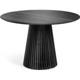 👉 Eettafel hout zwart Kave Home Jeanette Ø 120 cm 8433840577982