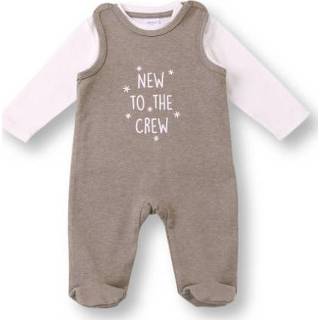 👉 Bruin beige LITTLE romperset 2-delig gemêleerd 4260677613224