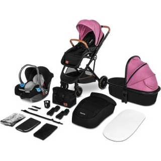 👉 Kinder wagen meisjes kinderen violet roze Lionelo Kinderwagen Riya 3 in 1 5903771700764