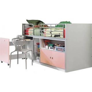 👉 Halfhoogslaper wit MDF Evi-USB-R