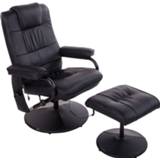 👉 Relaxfauteuil zwart active HOMCOM met hocker, massage- en warmtefunctie 4250871212606