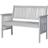 👉 Tuinbank grijs hout active Outsunny met armleuning 2-zitsbank Landelijk 117 x 65 90 cm 4250871271054