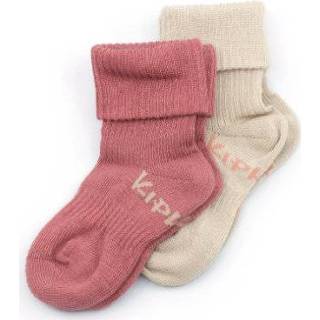 👉 Sock jongens babymode rood KipKep Stay-On Socks 2-Pack Dusty Clay Organic 8718182143171