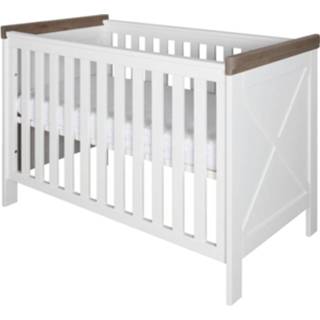 👉 Babybed wit savigno kinderen baby's grijs Kidsmill Met Kruis 60 x 120 cm 8717973588795