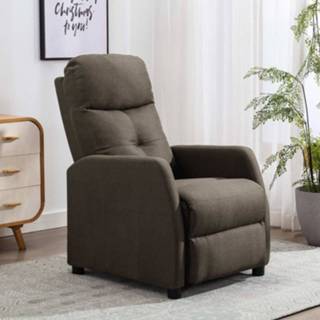 👉 Stof active Leunstoel taupe 8719883991672