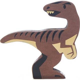 👉 Dinosaurus bruin hout Velociraptor 8 Cm 191856047629