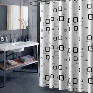 👉 Douchegordijn active Badkamer dik waterdicht douchegordijn, afmeting: 180x240cm, stijl: met koperen gesp