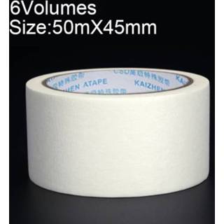 👉 Papieren tape active 6 Volumes Hoge Hechting Decoratie Spuiten Maskeren Kantoor Schrijven Mooie Tape, Afmeting: 50m x 45mm