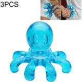 👉 Massager plastic active 3 STKS Mini Octopus Taille Been Full Body (willekeurige kleur)