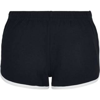 👉 Hotpant zwart wit vrouwen s Urban Classics - Ladies Organic Interlock Retro Hotpants Hot Pants 4053838892695