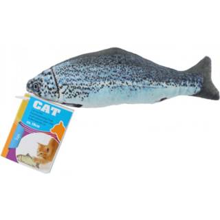 👉 1x Stuks kattenspeelgoed vissen met kattenkruid/catnip 19 cm zalm