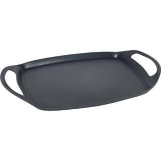 👉 Grillpan metaal zwart Gebor - Inblack Grillpan- Grillplaat Anti-aanbaklaag Grillen Koken 36x24cm Alle Warmtebronnen 8720359701305
