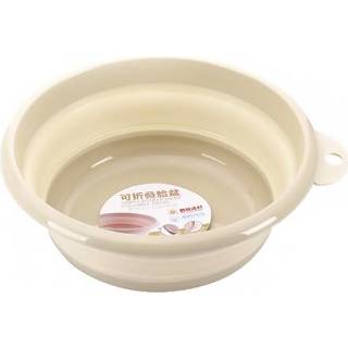 Wasbak beige active Opvouwbare voor buiten reizen draagbare wastobbe, afmeting: 12x32cm (beige)