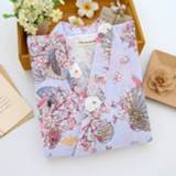 👉 Badjas blauw m active vrouwen Dames katoenen kimono pyjama, maat: (blauw)