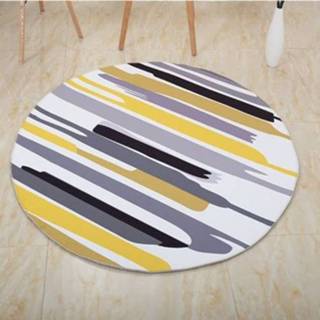 👉 Tapijt antislip active Modern Home Rond Eenvoudig Print Geometrisch patroon Zacht tapijt, Afmeting: 120cm (geometrie 3)