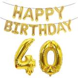 👉 Aluminiumfolie gouden groot active Verjaardag decoratie ballon 40 inch aantal set, stijl: (gouden)