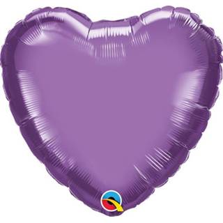 👉 Folieballon paars folie hart metaal active 46 cm -