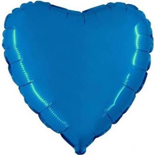 Folieballon blauw folie hart metaal active 46 cm - 8019081022797
