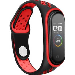 Sportband zwart grijs 3 4 Strap-it® Xiaomi Mi band /4 sport bandje (zwart/grijs) 7424905121128