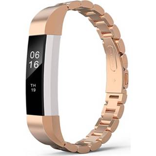 👉 Stalen band goud Strap-it® Fitbit Alta / HR bandje (rosé goud) 7424907826885