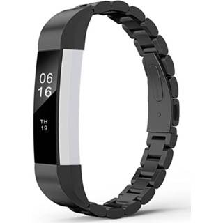 👉 Stalen band zwart Strap-it® Fitbit Alta / HR bandje (zwart) 7424901427422