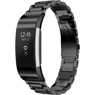 Stalen band zwart Strap-it® Fitbit Charge 2 (zwart) 7424906516558