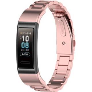 👉 Stalen band roze Strap-it® Huawei 3 / 4 Pro (rosé pink) 7424913176134