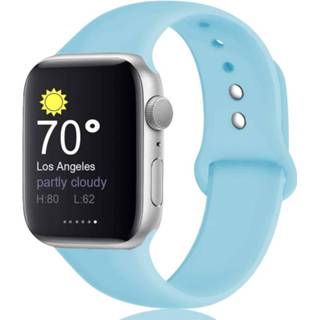 Watch blauw silicone Apple sport band (aqua blauw) 9501513111142