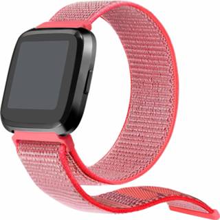 👉 Nylon Fitbit Versa bandje (knalroze) 9503368826721