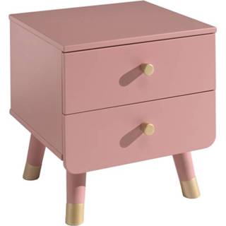 👉 Nachtkastje roze MDF Eline-R