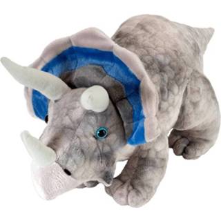 👉 Dinosaurus grijs pluche Triceratops knuffel 25 cm - 92389154900