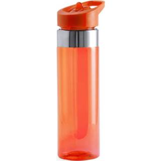 Drinkfles oranje kunststof Drinkfles/waterfles 650 ml van met draaidop en 8720276625388