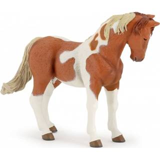 👉 Speelgoed figuur bruin wit plastic kinderen bruin/wit paard 10 cm