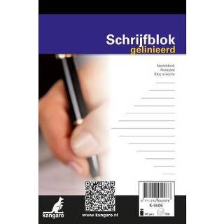 👉 Schrijfblok Kangaro A6 Lijn 60Grs 100 Blad 8712127049078