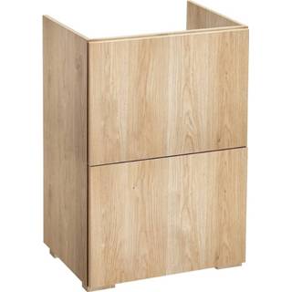 👉 Wastafelonderkast Sanilux Compact Greeploos Soft Close 60x38x56 Century Oak 8719304694229