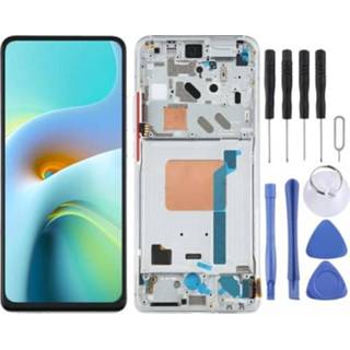 👉 Digitizer zilver active Lcd-scherm en volledige montage met frame voor Xiaomi Redmi K30 Ultra / M2006J10C (zilver)