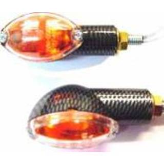 Knipperlichtset mini ovaal univ carbon DMP wit Wit carbon Knipperlichtset mini ovaal univ carbon/wit DMP